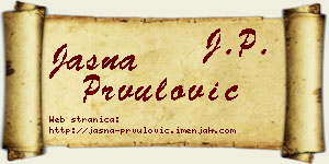 Jasna Prvulović vizit kartica